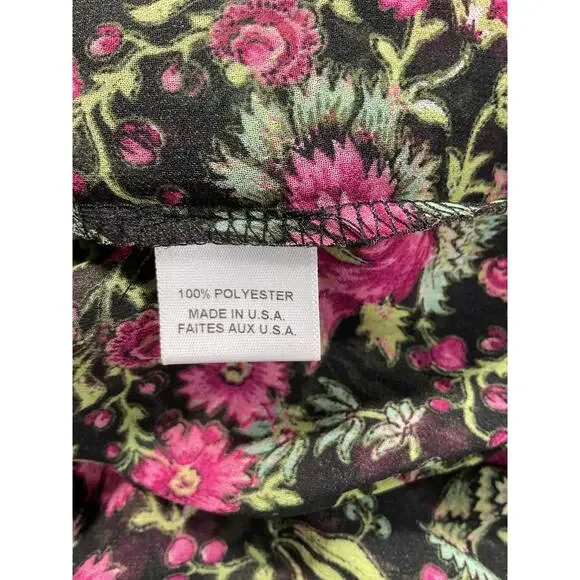 Misa Los Angeles Ruffled Flora Fuchsia Kidada Dress Size M